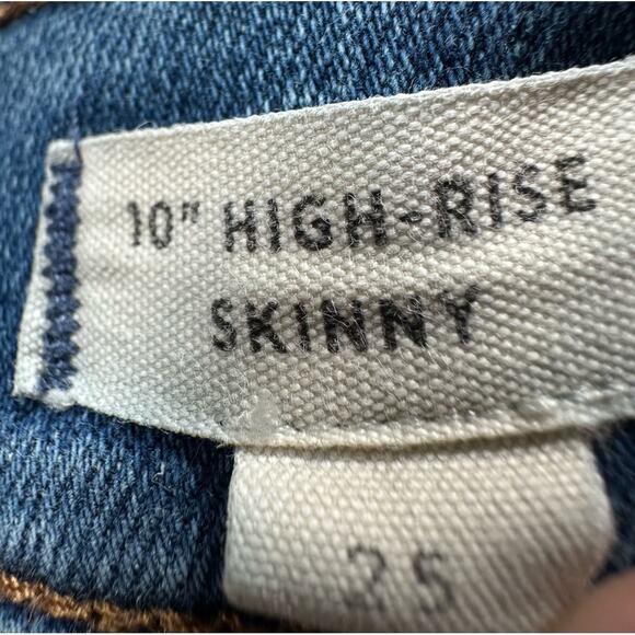 Madewell 10" High-Rise Skinny Jeans in Bradshaw Wash Size 25x27 - Blue - Picture 9 of 11